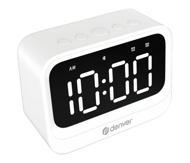 Denver Radiobudzik Denver EC-54W z głośnikiem Bluetooth biały - 1535095 - zdjęcie 2